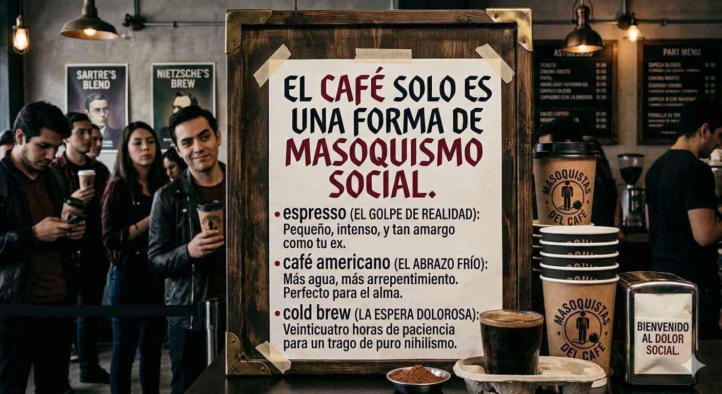 El café solo es una forma de masoquismo social